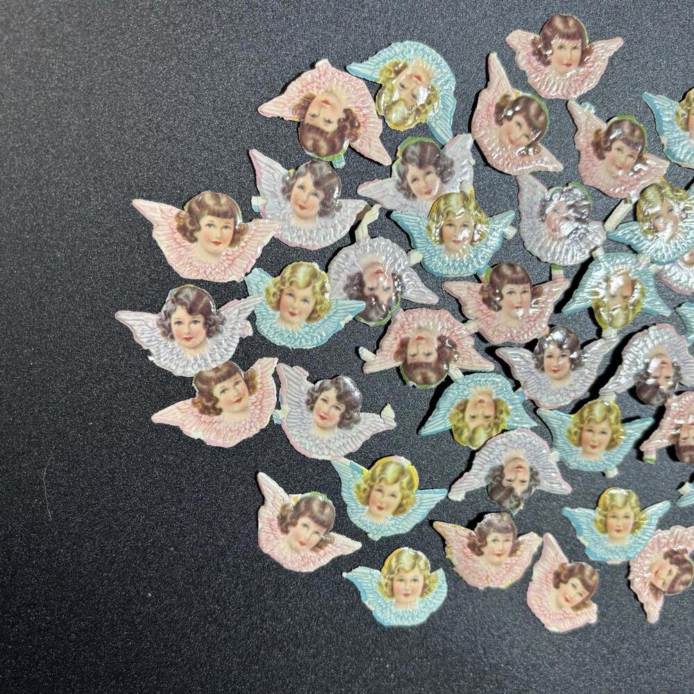 Vintage Embossed Angel Die Cuts Victorian Scrap Christmas Ephemera Lot of 40+ - Picture 3 of 5